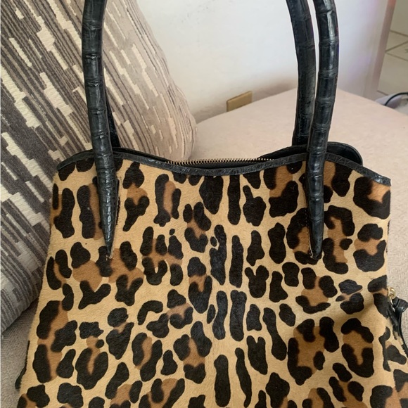 Nancy Gonzalez Leopard and Crocodile Handbag - Picture 14 of 14